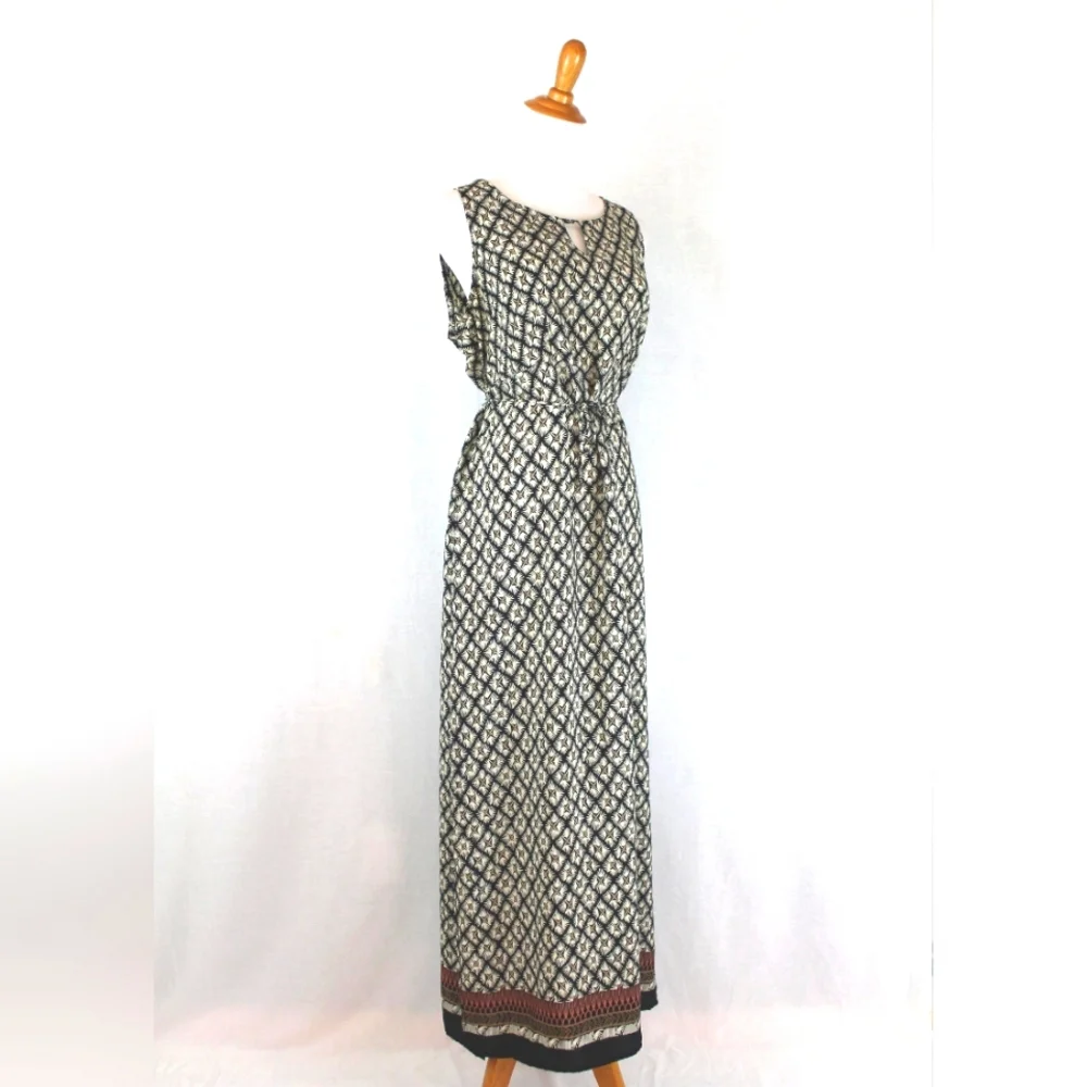 Vintage Traditional Sleeveless Kaftan Dress Made in Dubai UAE M L Beautiful!! - Picture 3 of 15